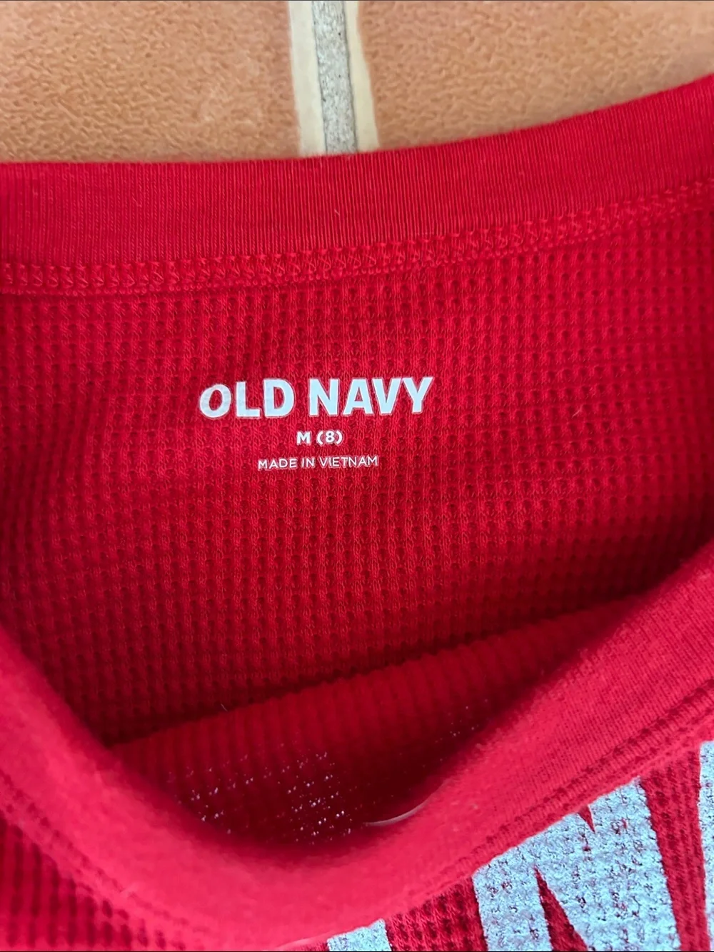 Old Navy Red Logo Long Sleeve Tee with Navy and Heather Mix Tops